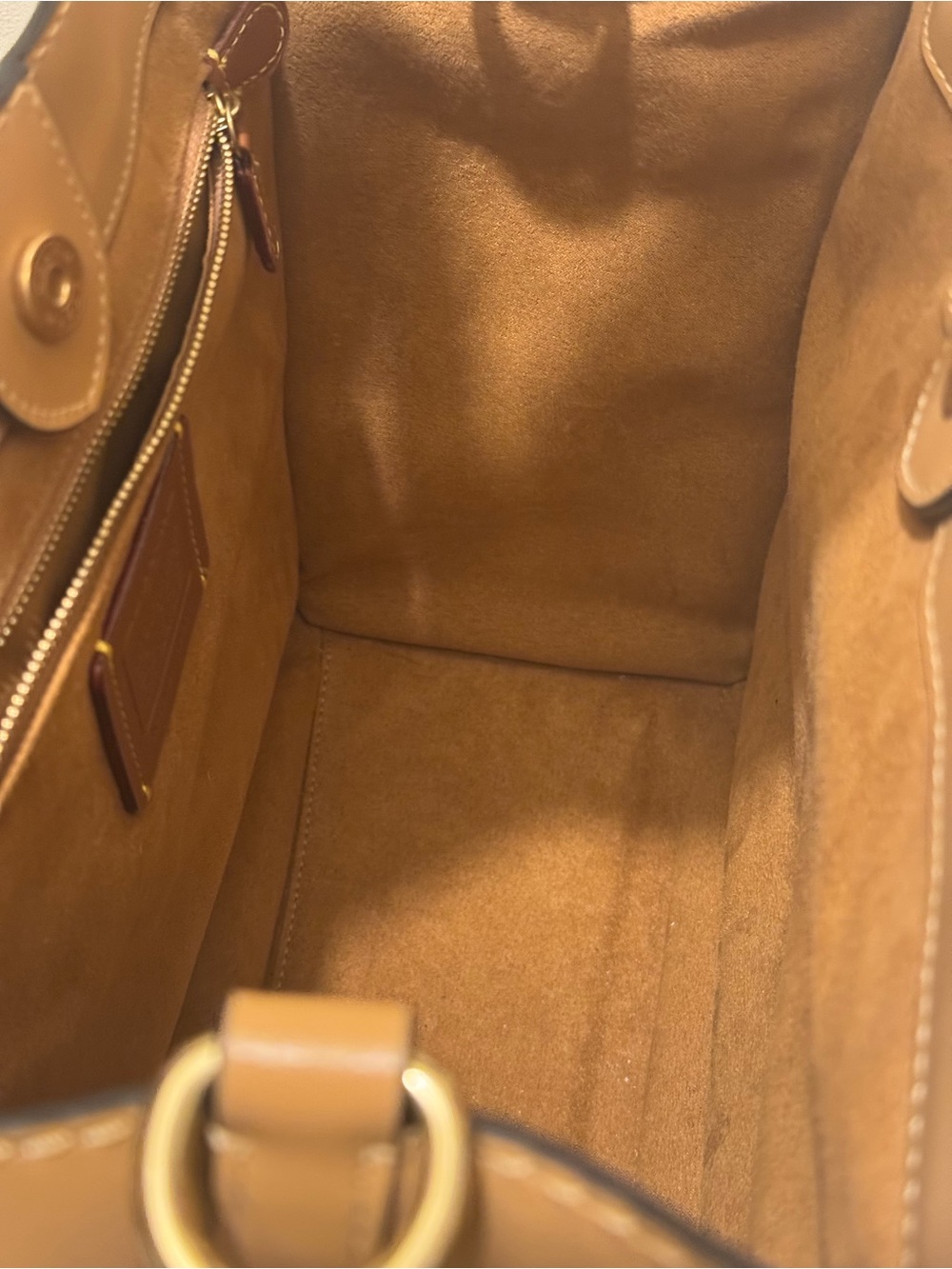Coach Field Tote 22 Colorblock Quilting Coach Badge Leather Ivory Multi EUC Set - Picture 11 of 17